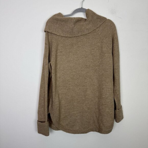 Style & Co Tan Brown Cowl Neck Sweater Size XL Curved Hem Cozy Casual - Picture 6 of 6